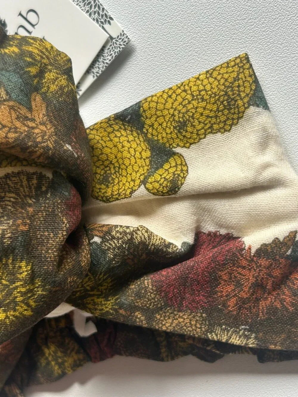 NWT Kate Quinn Harvest Floral Bow Headband Organic Cotton M L Fall